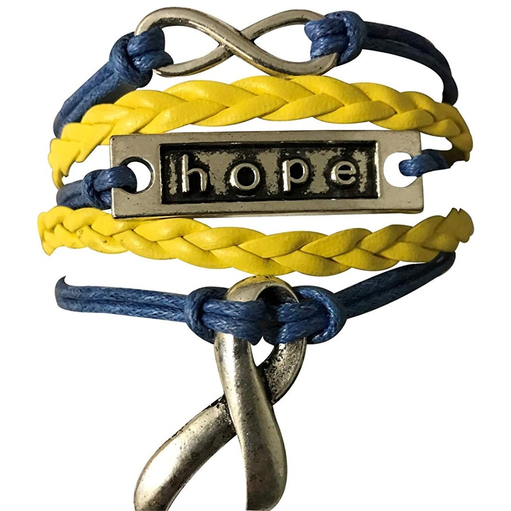 Down Syndrome Awareness Blue & Yellow Ribbon